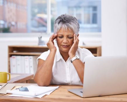 woman brain fog tried at work