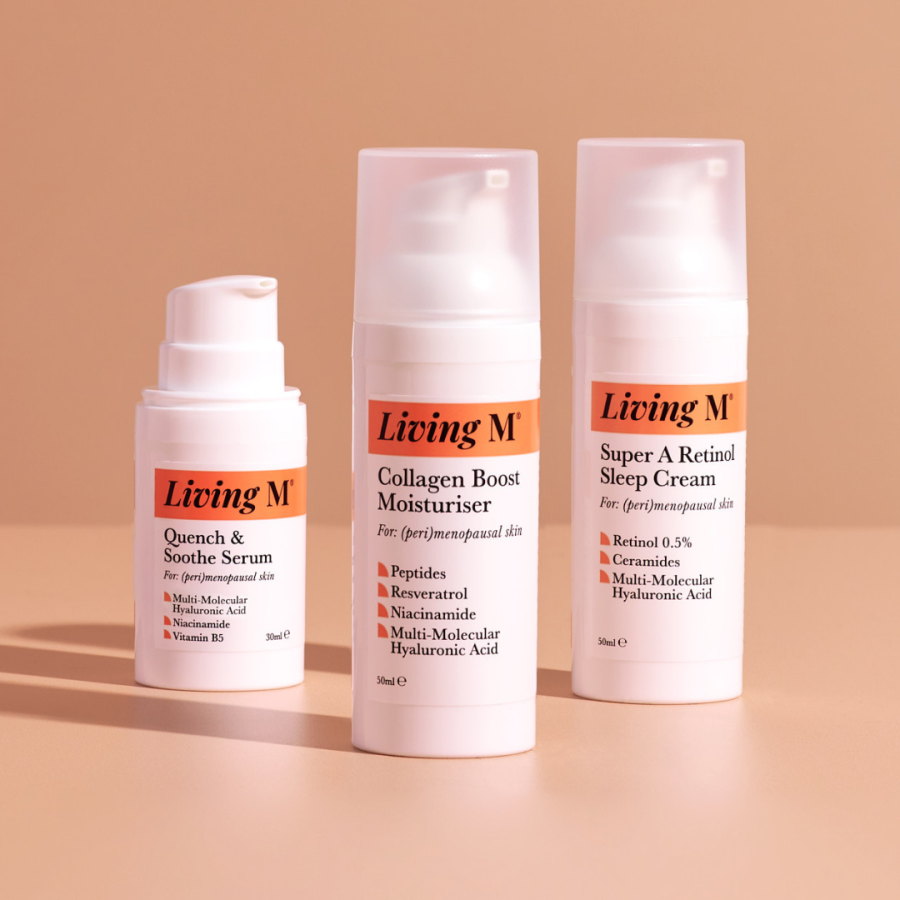 living m menopause skincare solution set